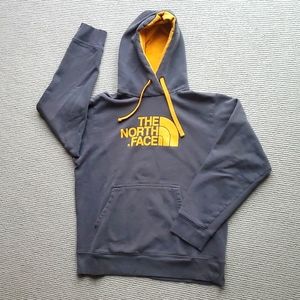 The North Face Hoodie Grey Yellow Size M.
